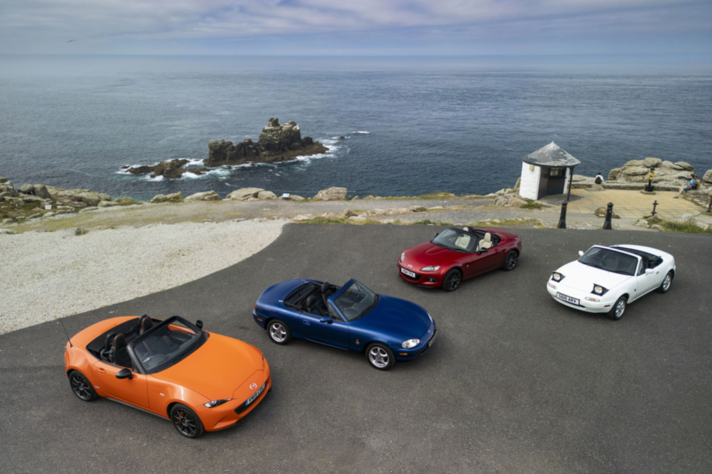 four Mazda cars