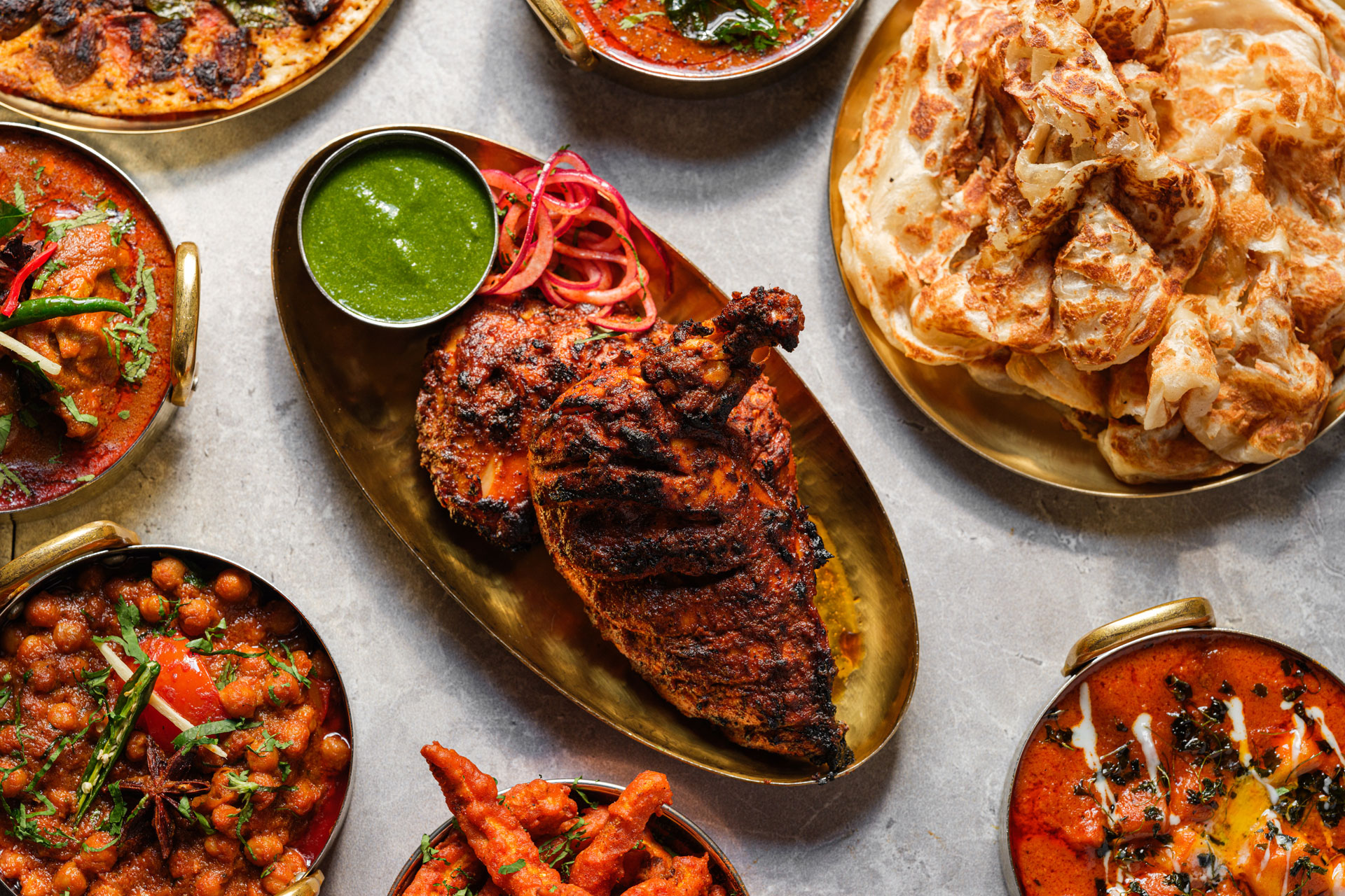 Food at Tamila restaurant in London