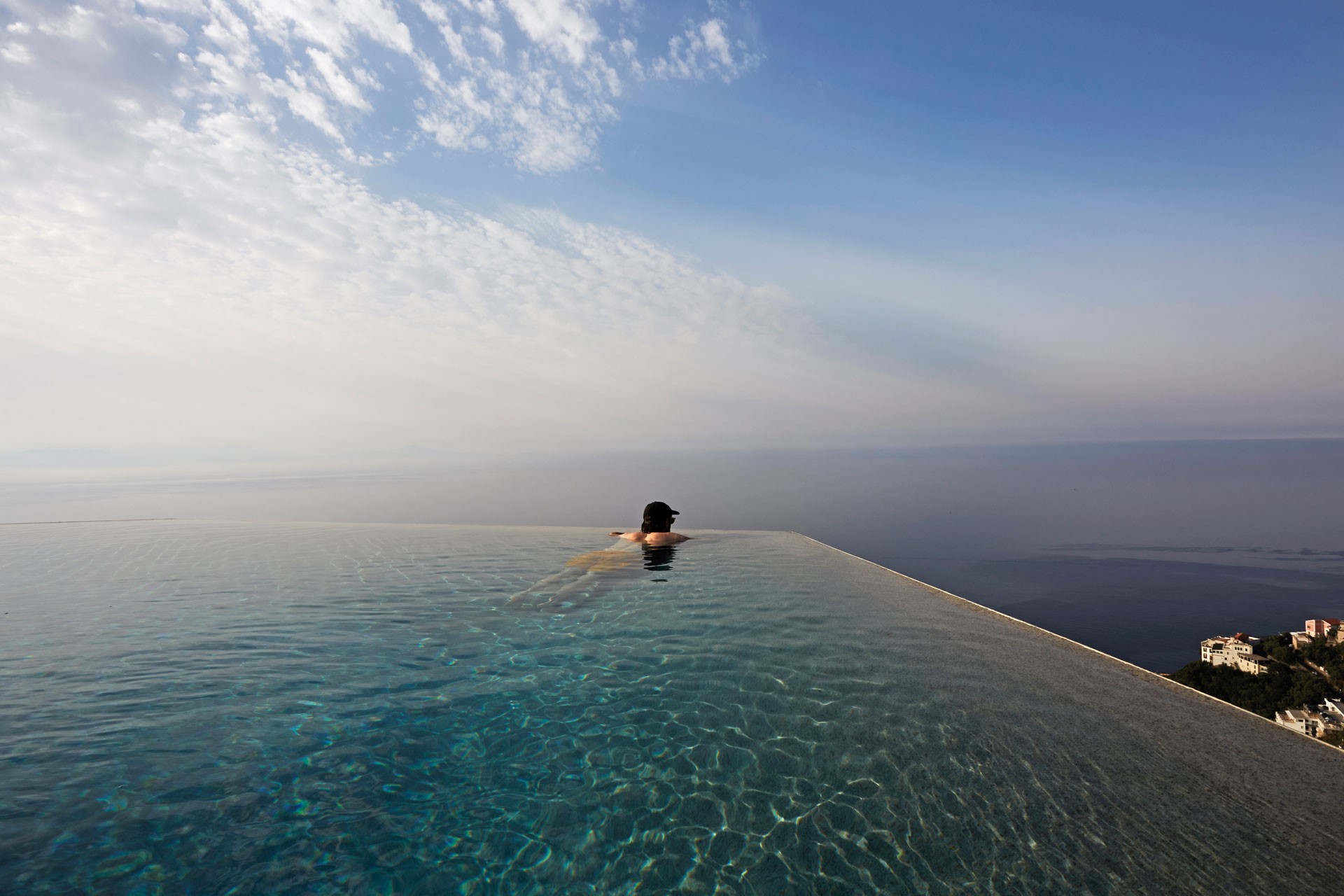 Infinity pool at Monastero Santa Rosa
