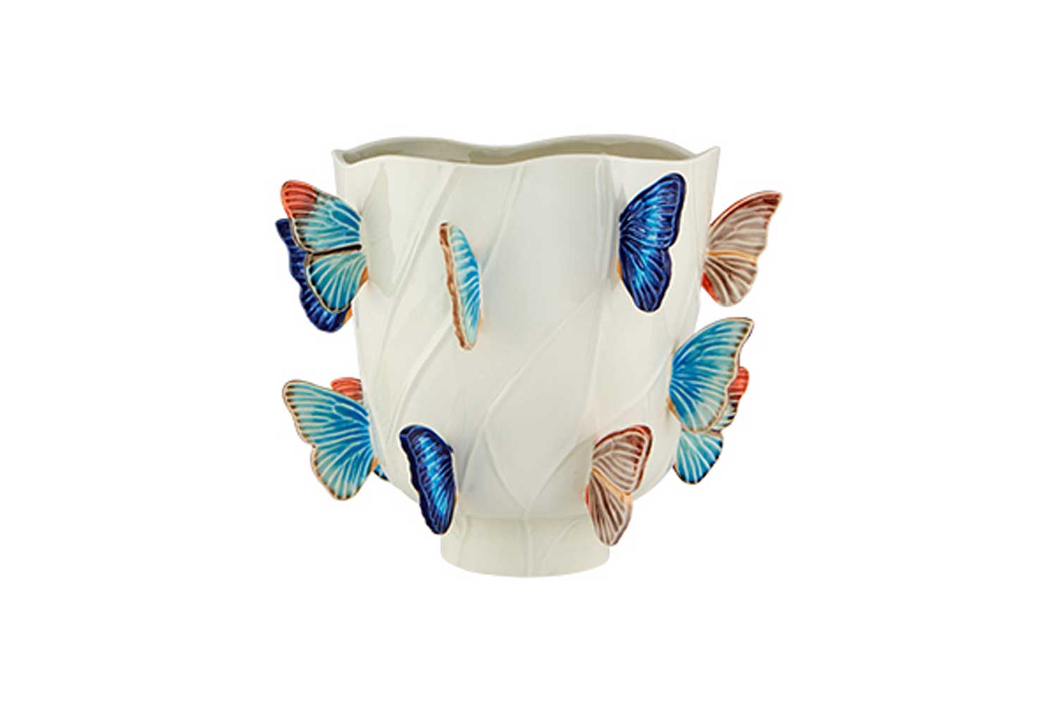 Bordallo Pinheiro Cloudy Butterflies Large Vase by Claudia Schiffer
