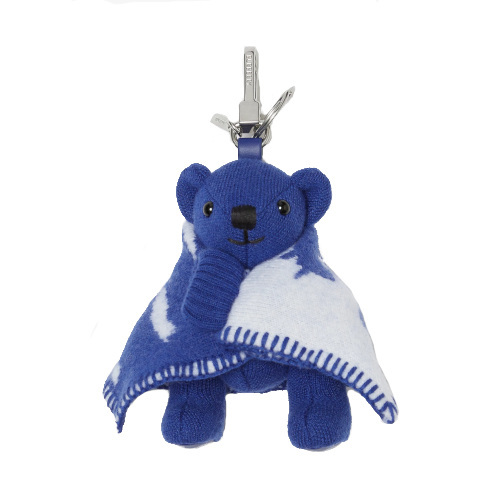 Blue teddy keyring