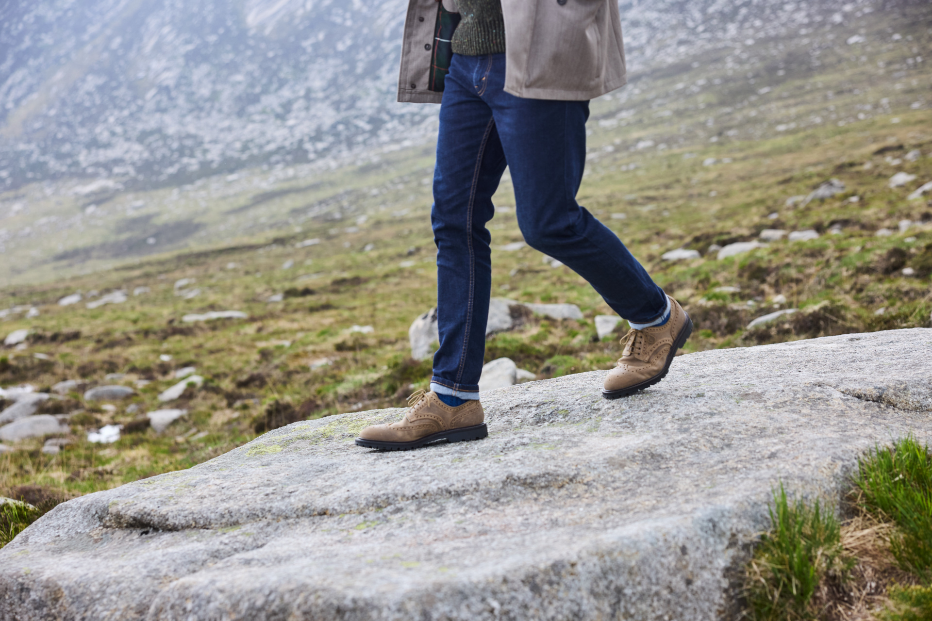 Man walking in countryside