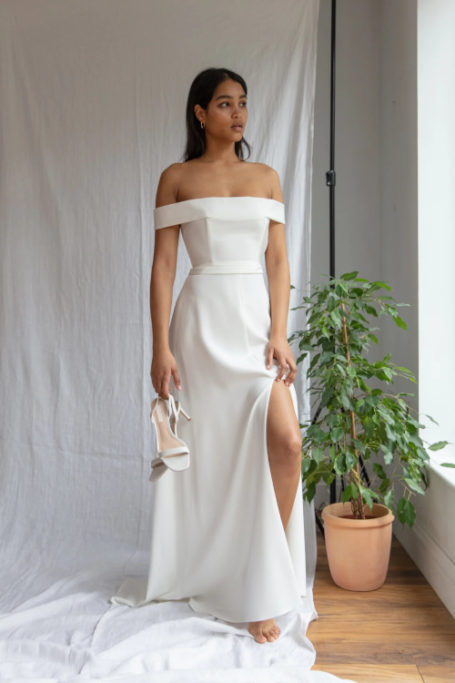 Woman in white dress