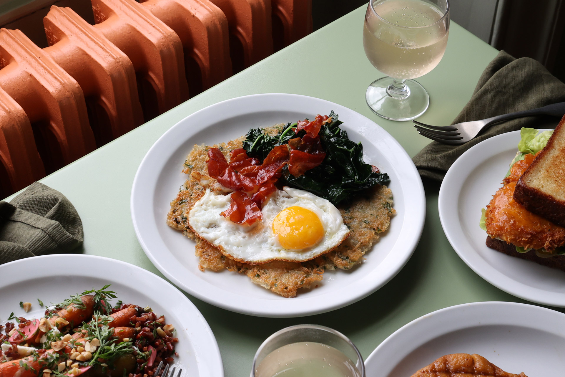 Brunch dishes at Fink's