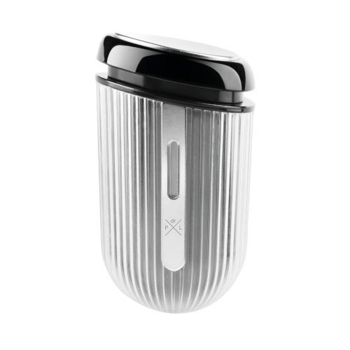 Silver and black skincare gadget