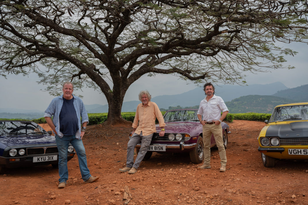 Jeremy Clarkson, James May, Richard Hammond in The Grand Tour: One For The Road