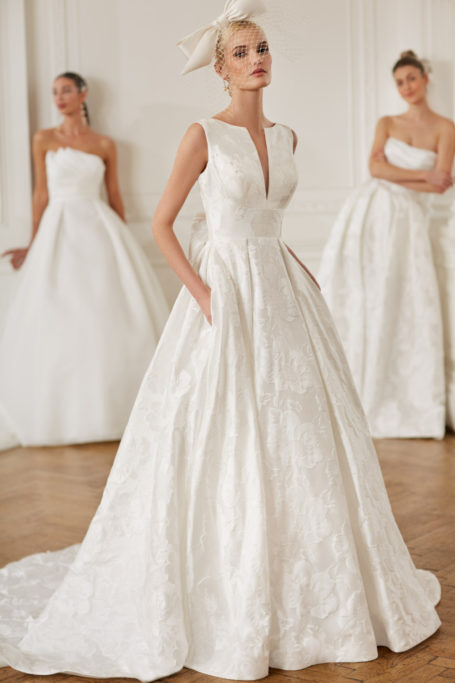 Women in wedding dresses