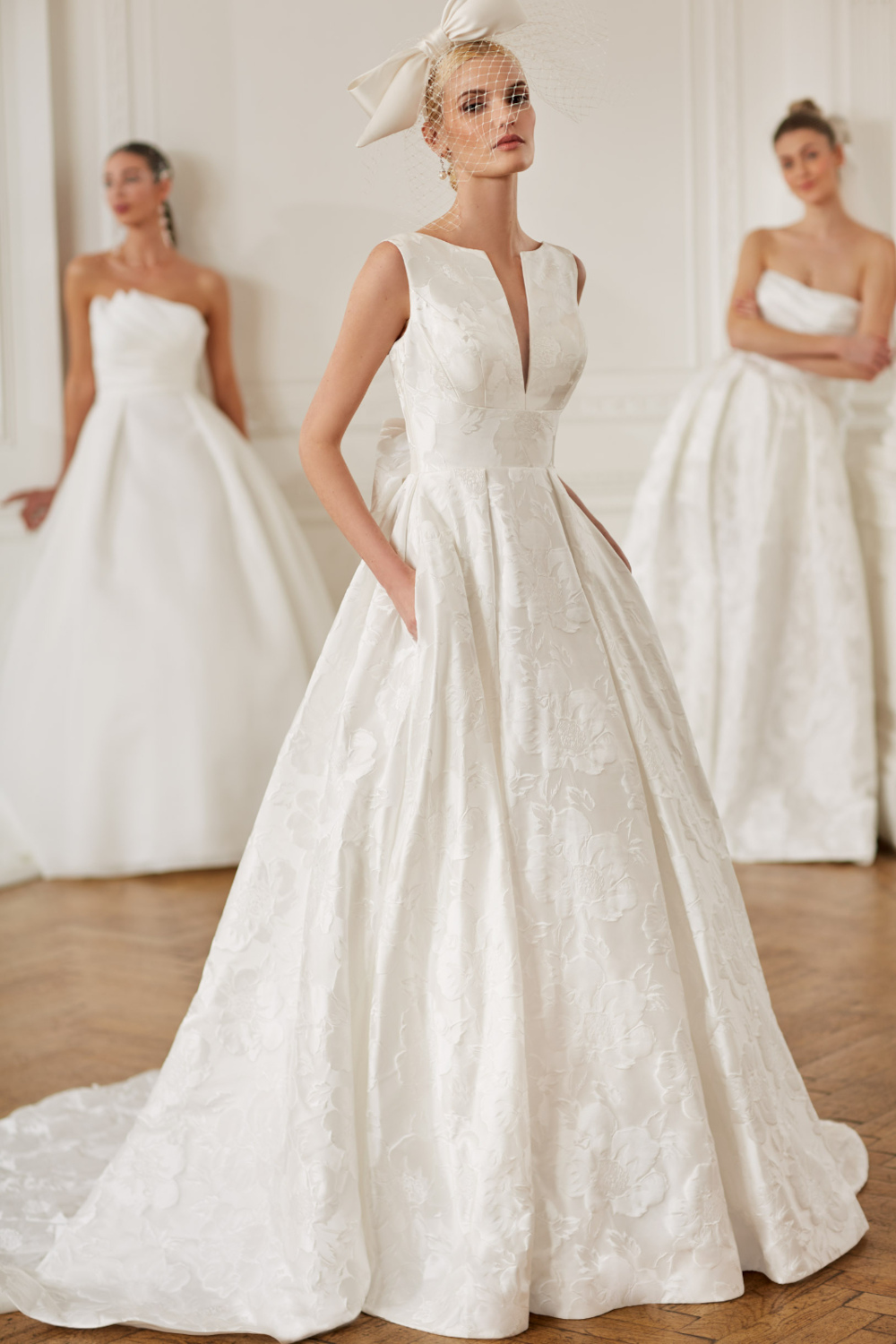 Women in wedding dresses