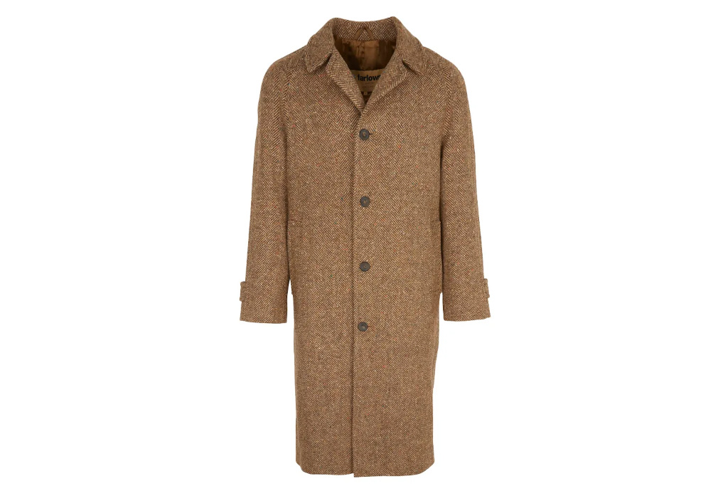 Brown tweed overcoat