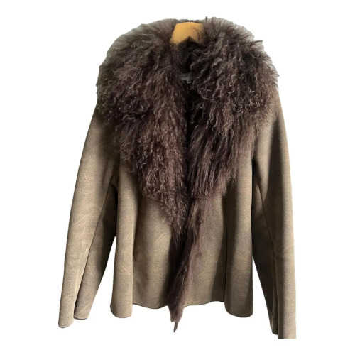 Brown shearling jacket