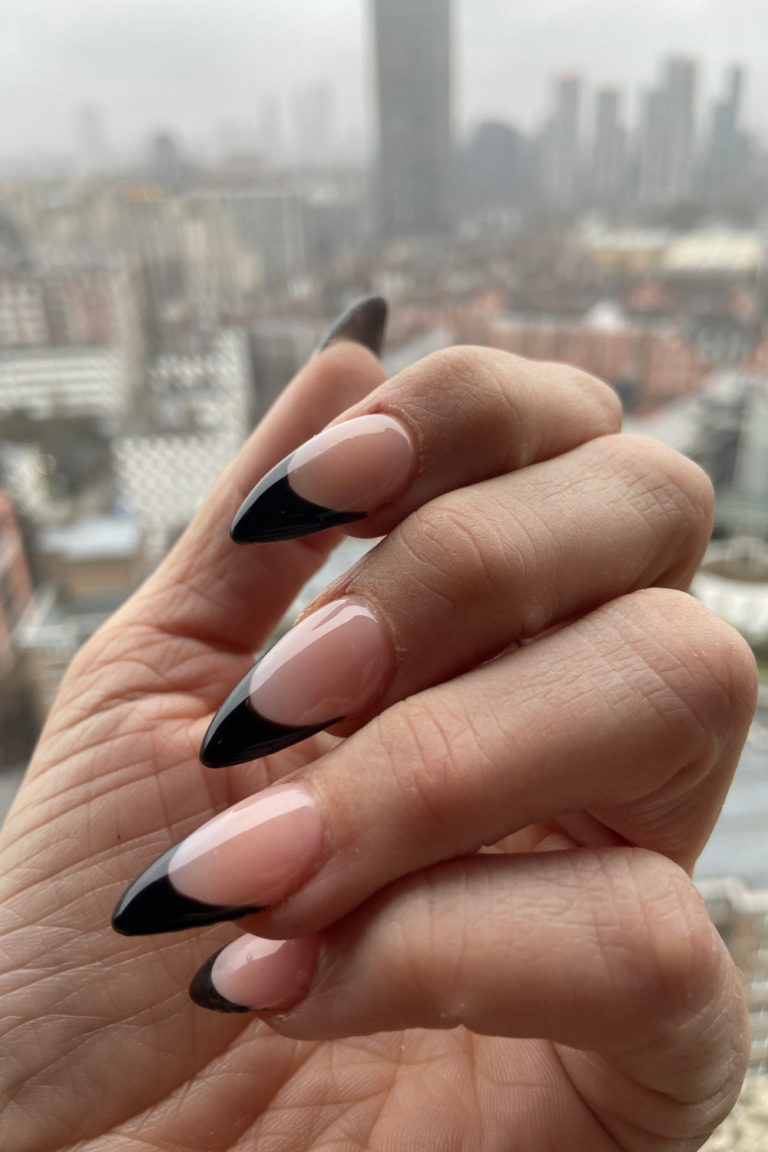 Black French Tip Nails: 20 Ideas To Try Next - Health & Beauty