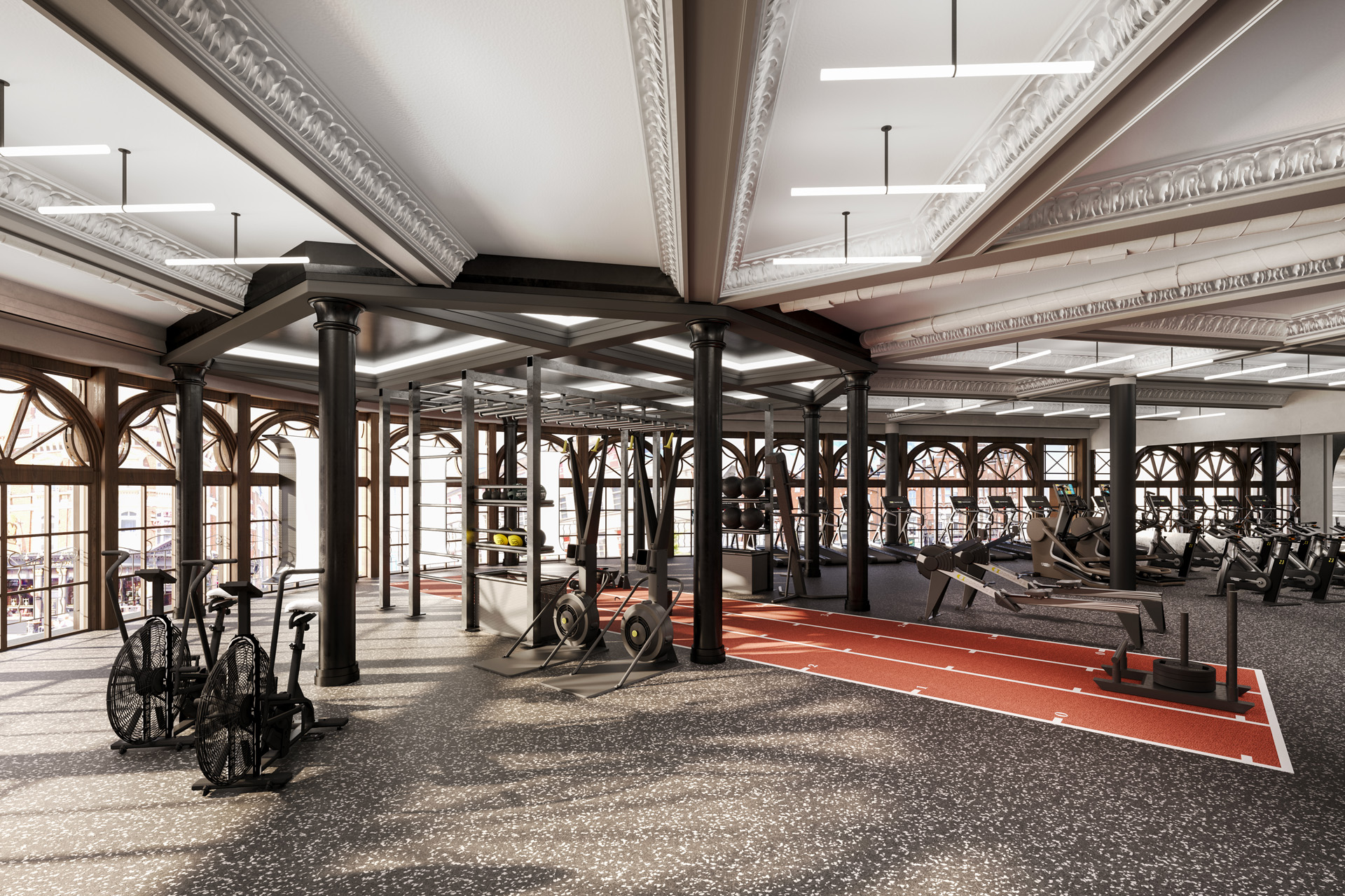 CGI of Third Space Clapham gym