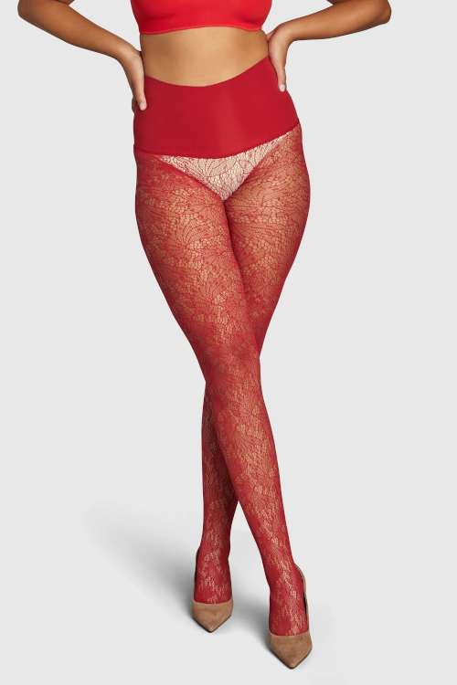Legs in red tights