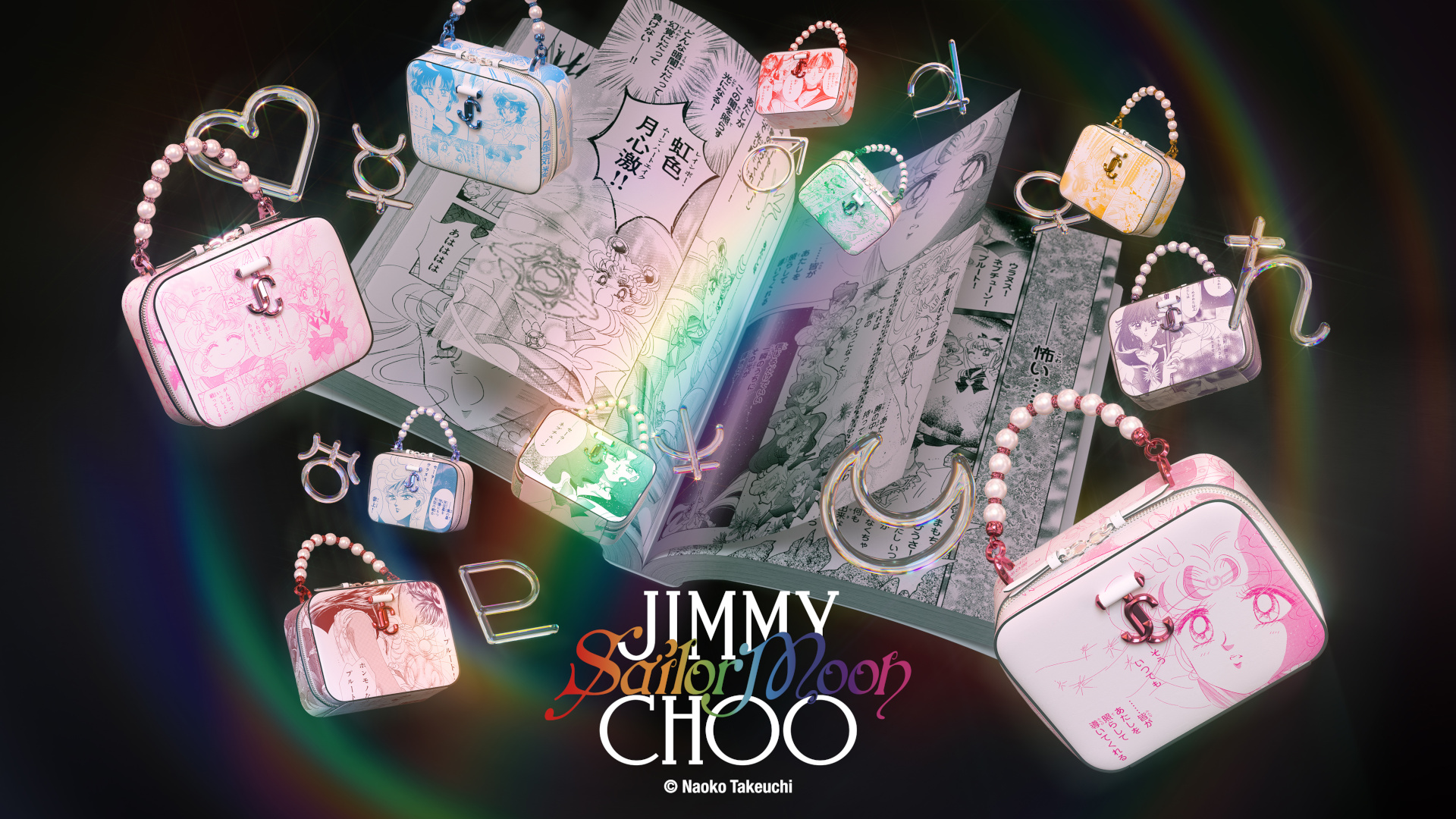Manga book with bags and shoes
