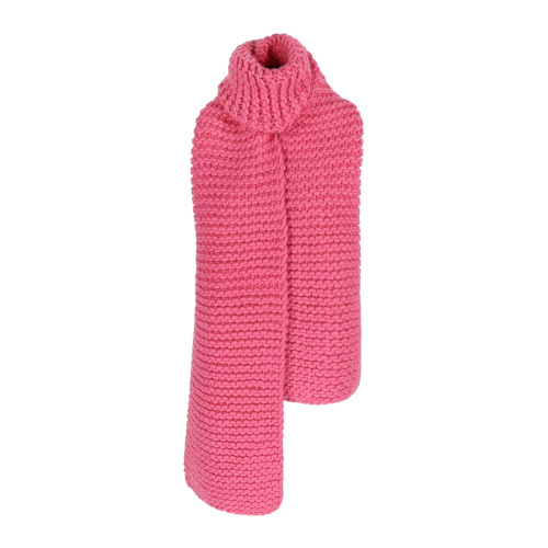 Pink knitted scarf