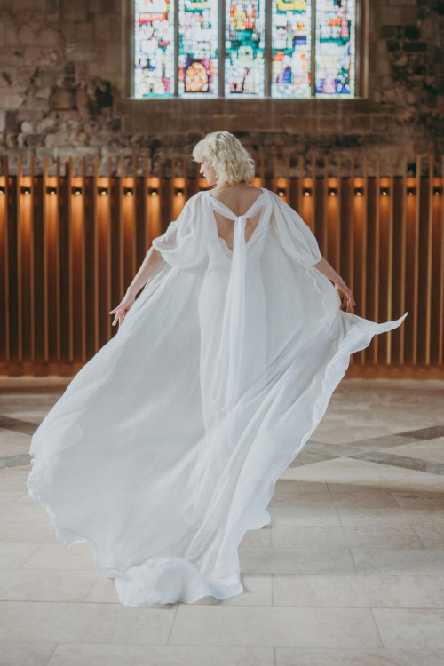 Woman in white dress