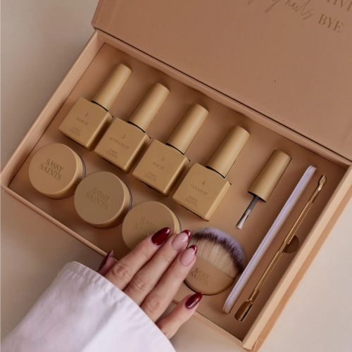 Hand on pox with dip powder nails kit