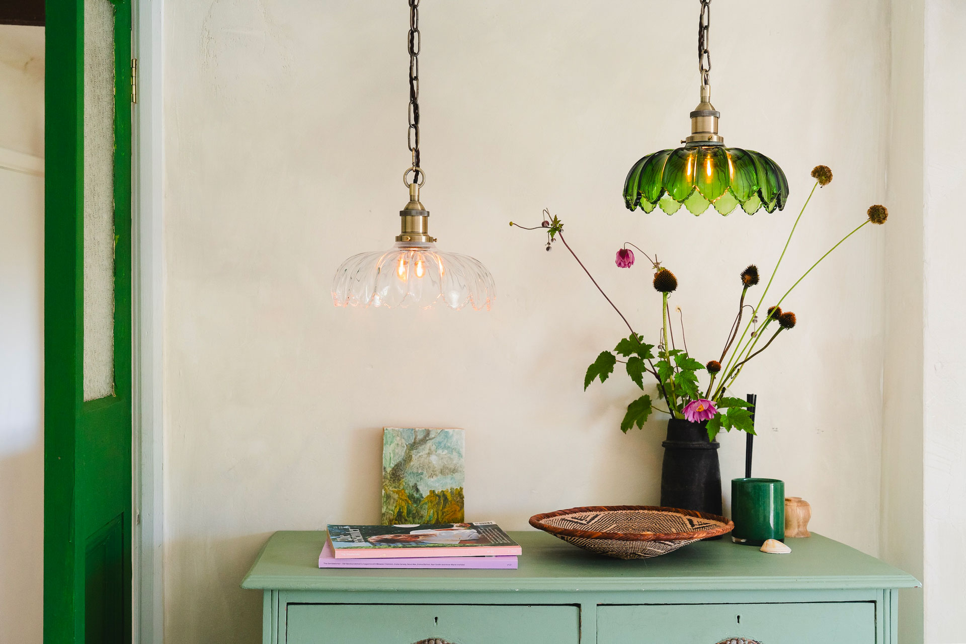 Green pendant light