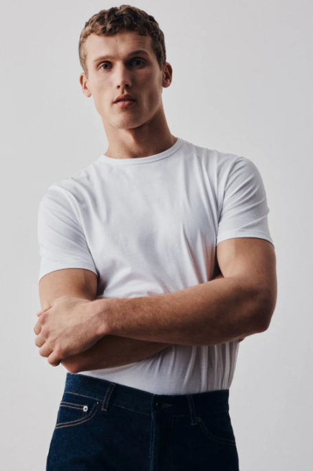 Man in white t-shirt