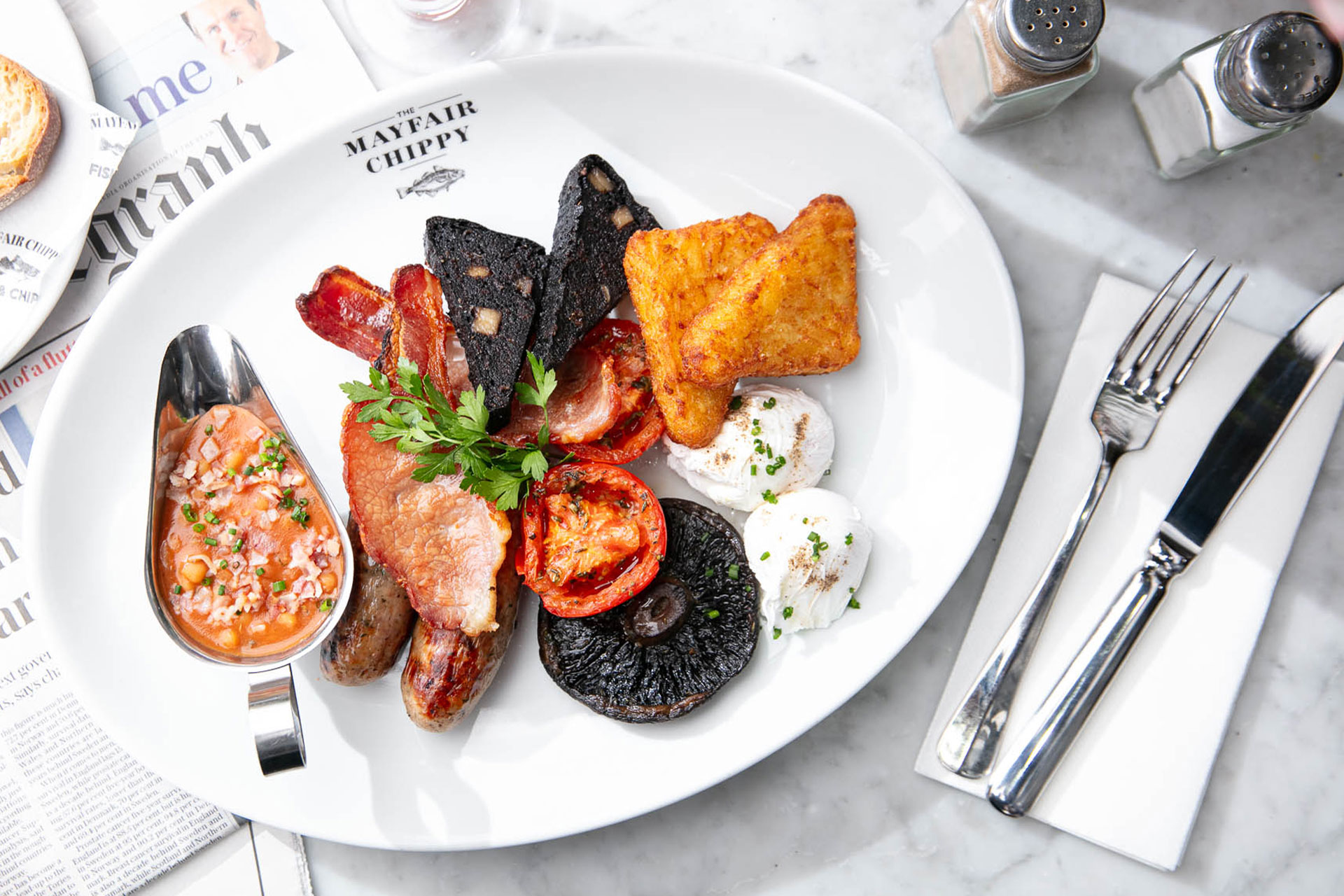 Breakfast at The Mayfair Chippy