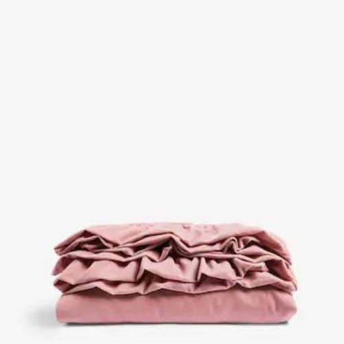 Pink velvet throw