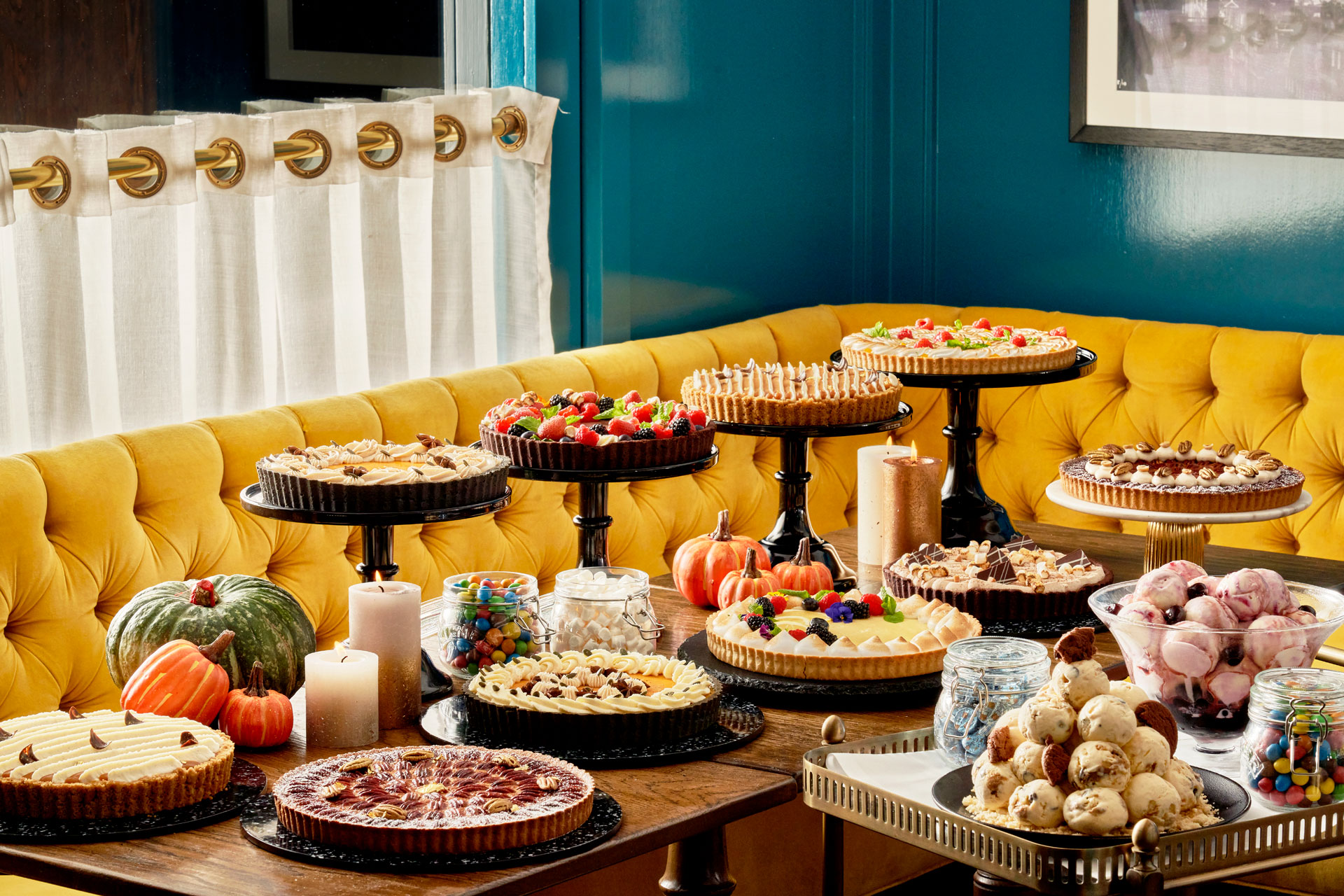 A table of pies