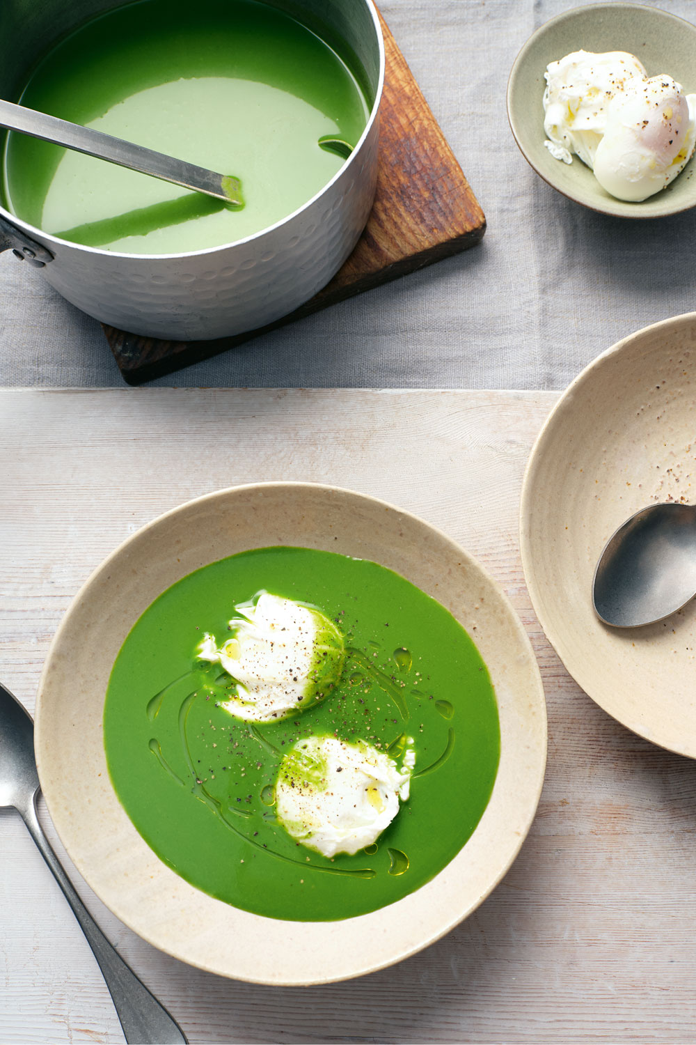 Spinach and watercress soup