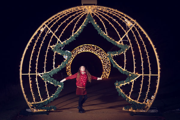 Christmas lights at Ashridge House