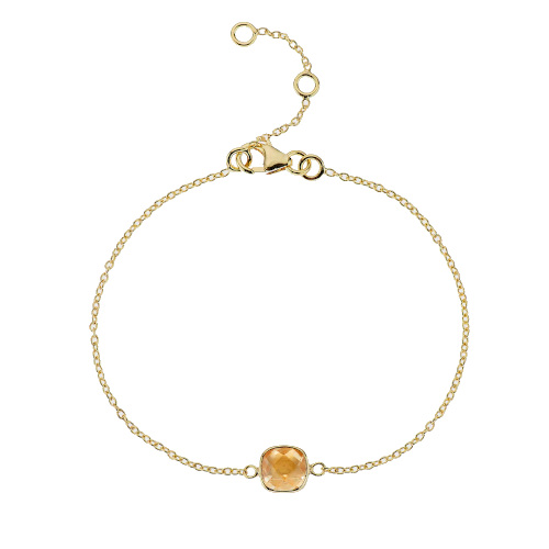 Bracelet with orange stone