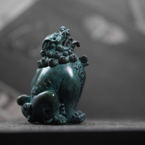 A lion statuette