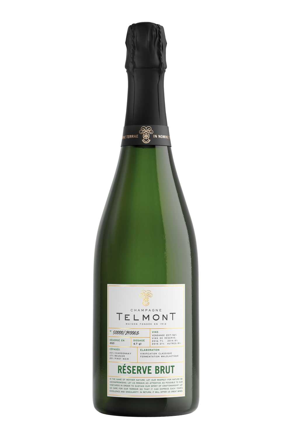 A bottle of Telmont champagne