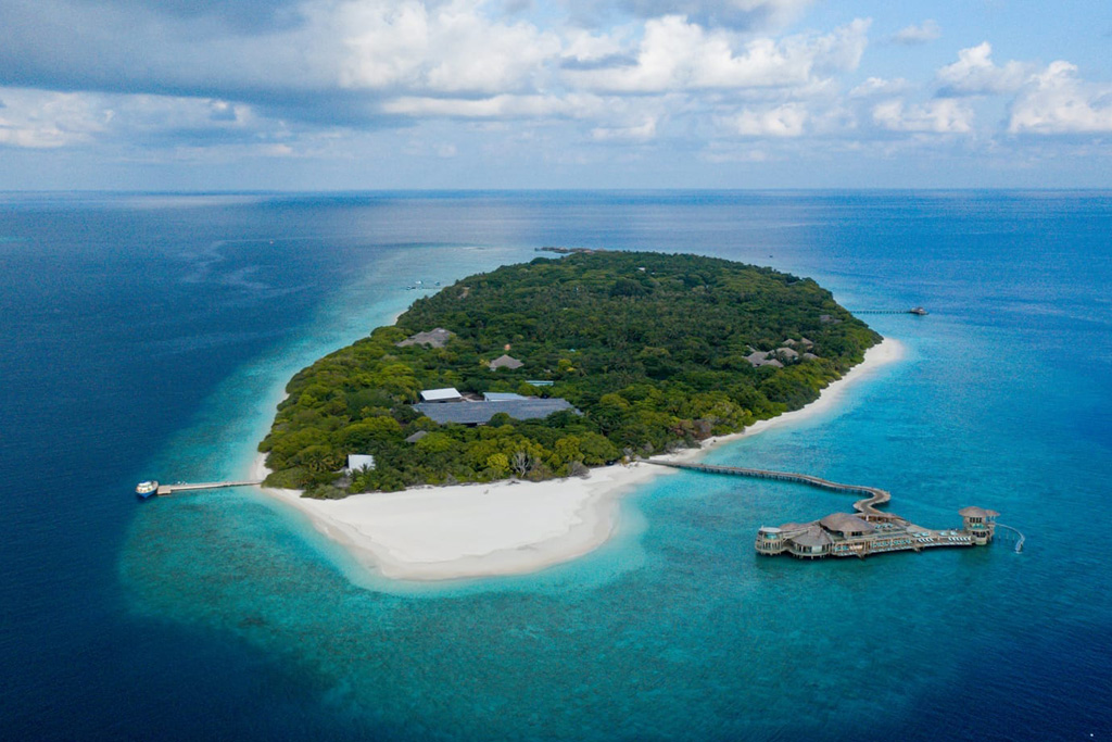 An island in the Maldives