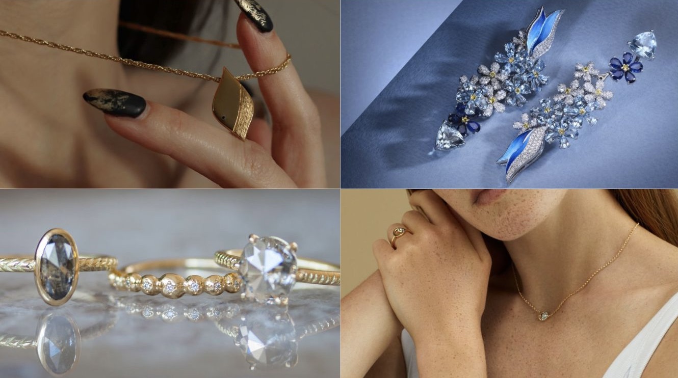 Four images of jewellery collaged together
