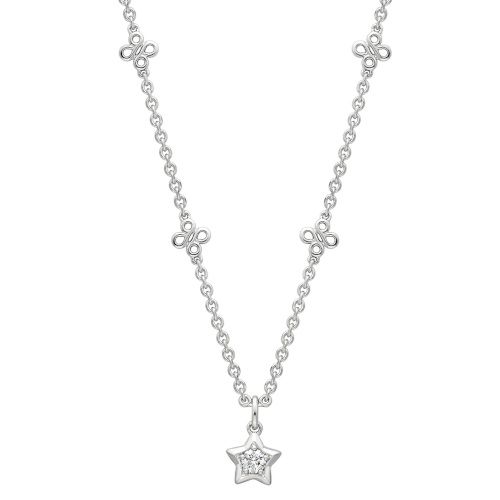Silver necklace star