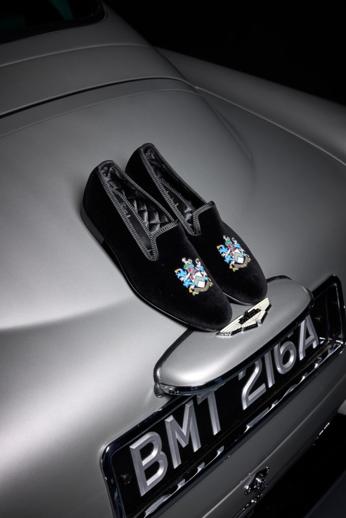 Slippers on front of car