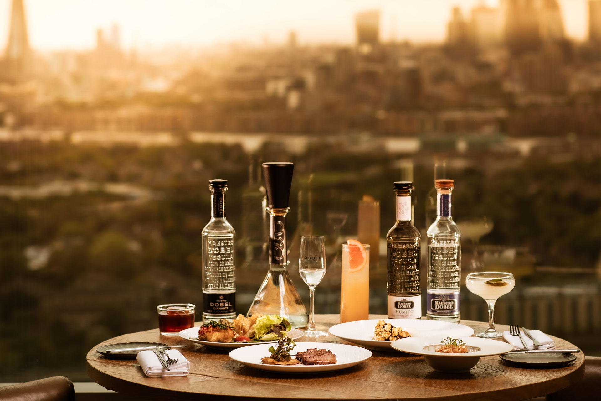 Cocktails with a view of London