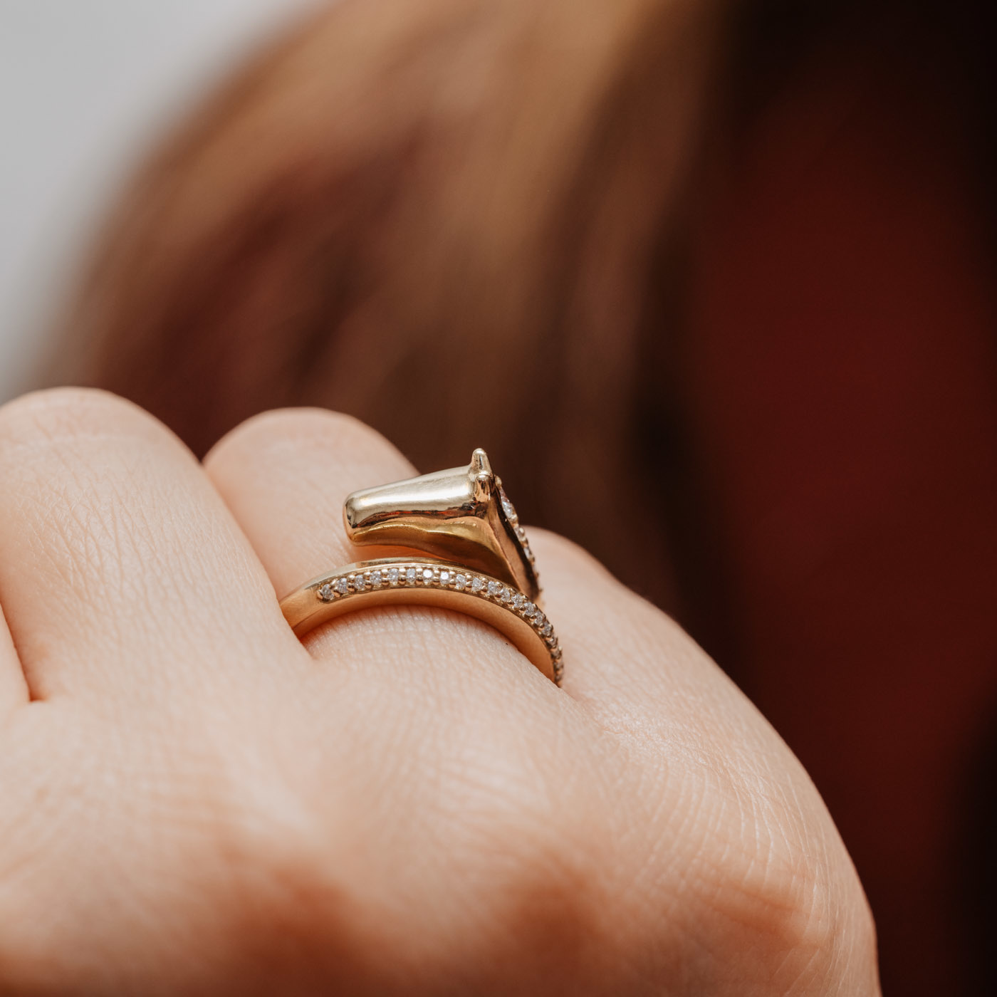 Close up of horse ring