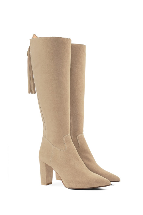 Light brown suede boots