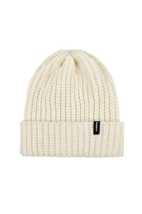 Cream beanie hat
