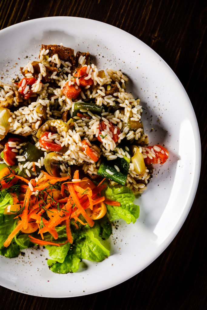 Crispy rice salad