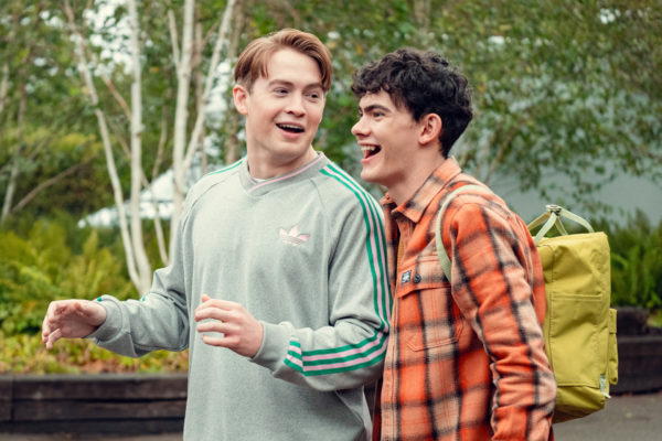 Kit Connor as Nick & Joe Locke as Charlie in Heartstopper season 3
