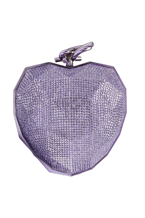 Purple heart-shaped bag