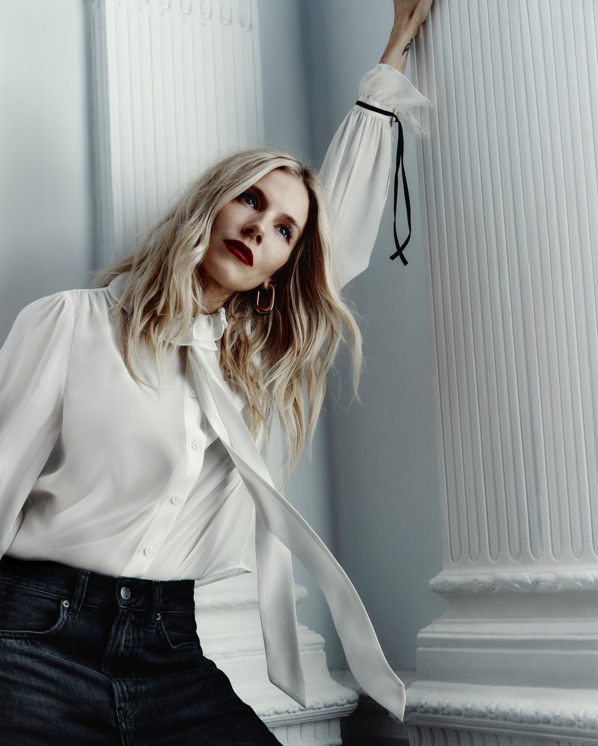 Sienna Miller in M&S blouse