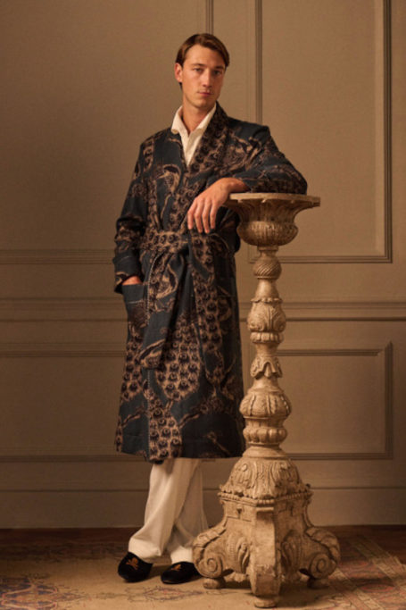 Man stood in dressing gown