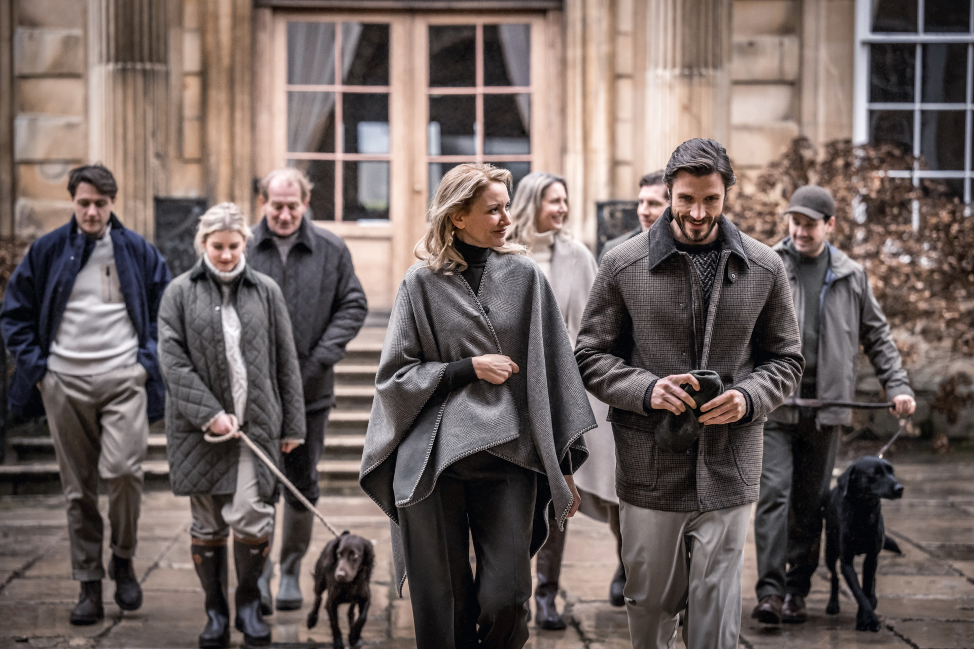 People walking together in group