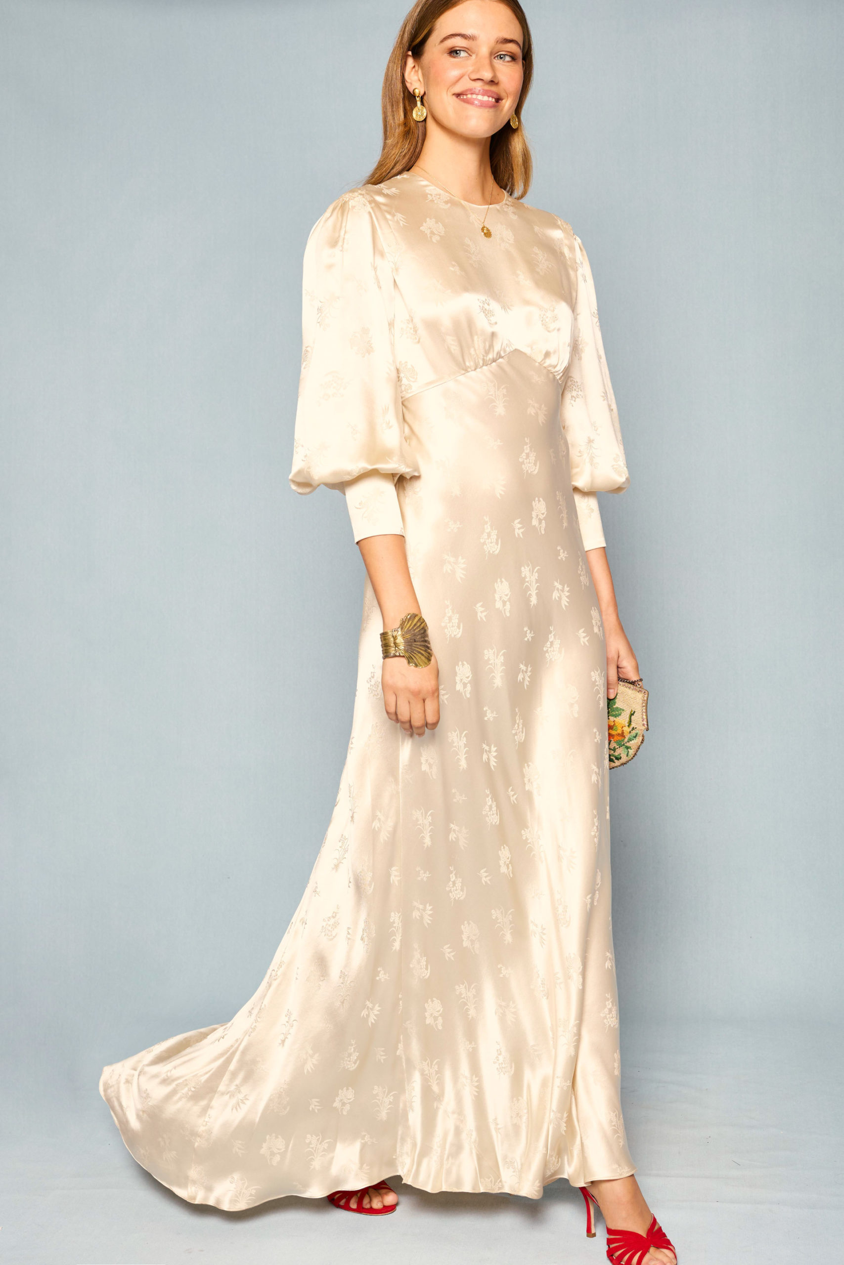 Woman in bridal dress from RIXO