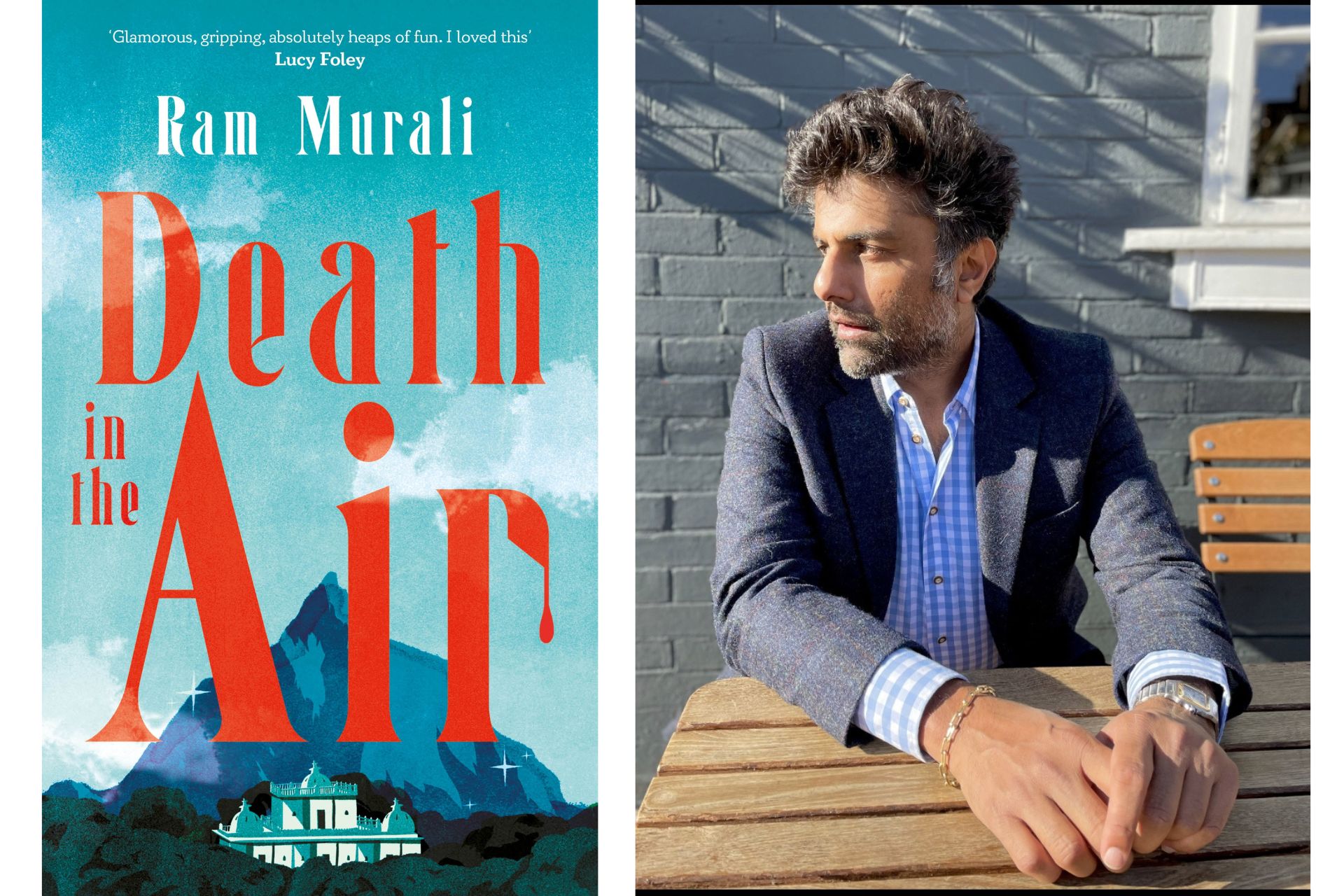 Death in the Air book cover beside Ram Murali