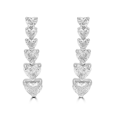 Silver heart earrings