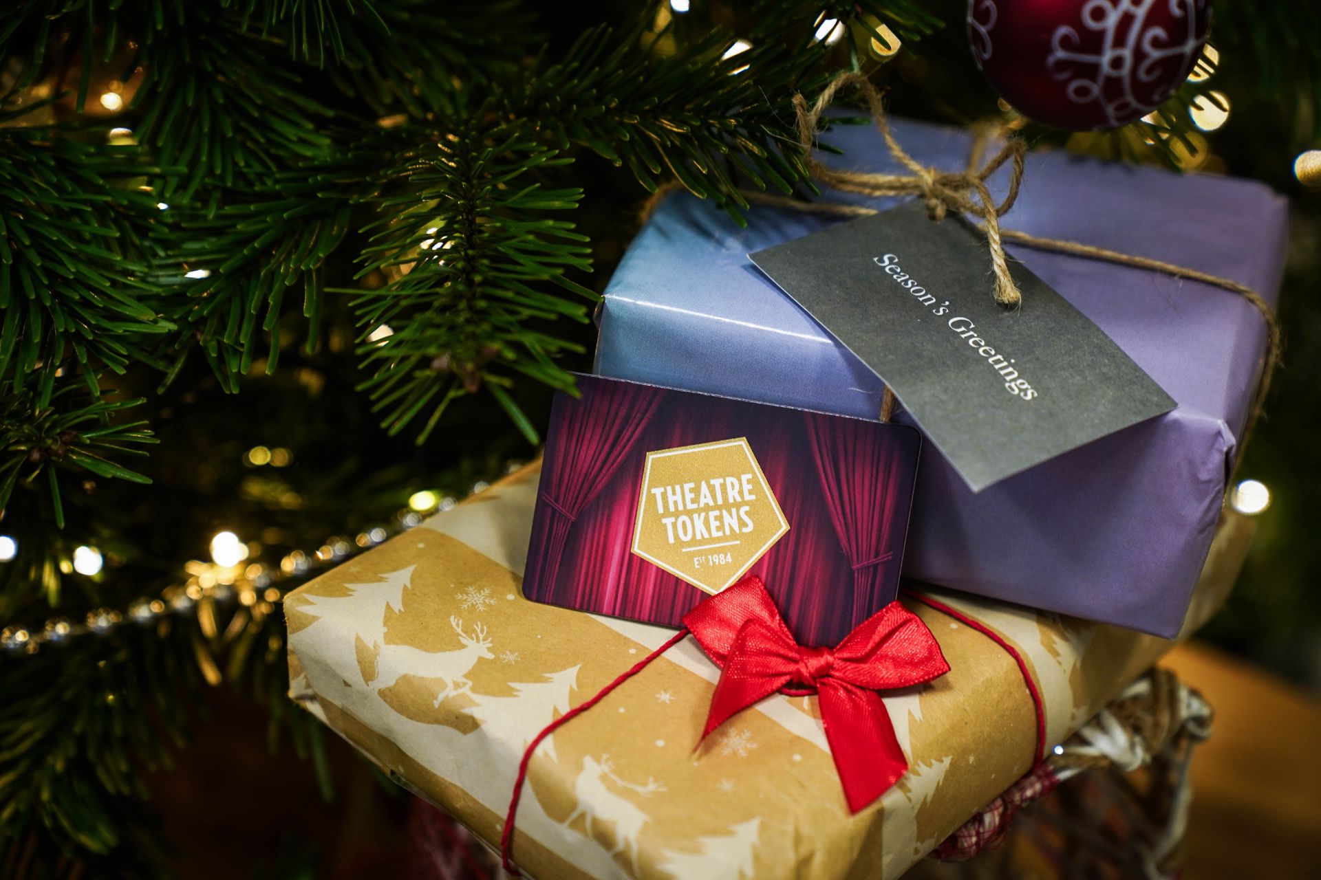 Presents under a Christmas tree