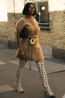 Woman with round bob